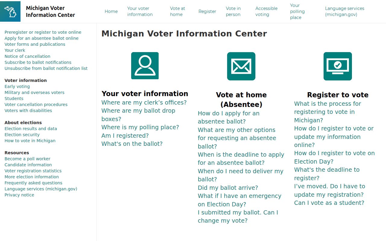 Dearborn residents directory access through Michigan Voter Information Center