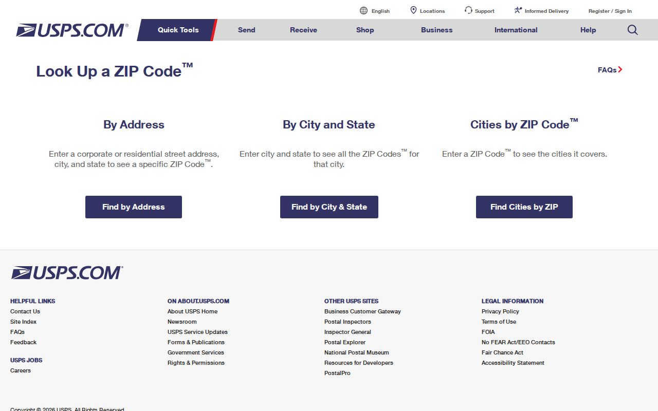 Dearborn ZIP lookup using USPS address search modes